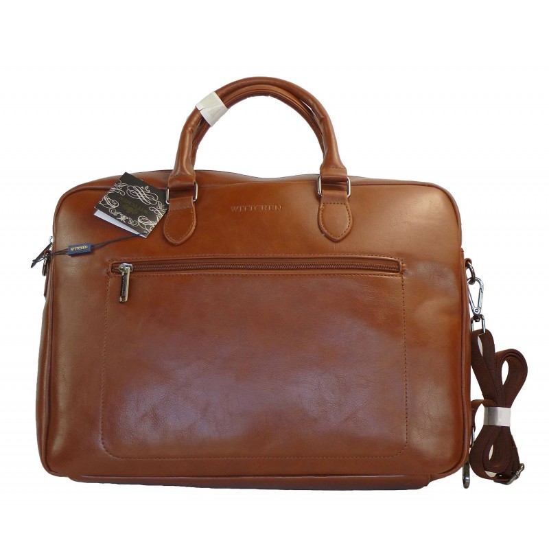 Torba męska Wittchen aktówka na laptopa brąz jasny rudy 100-3P-910 duża