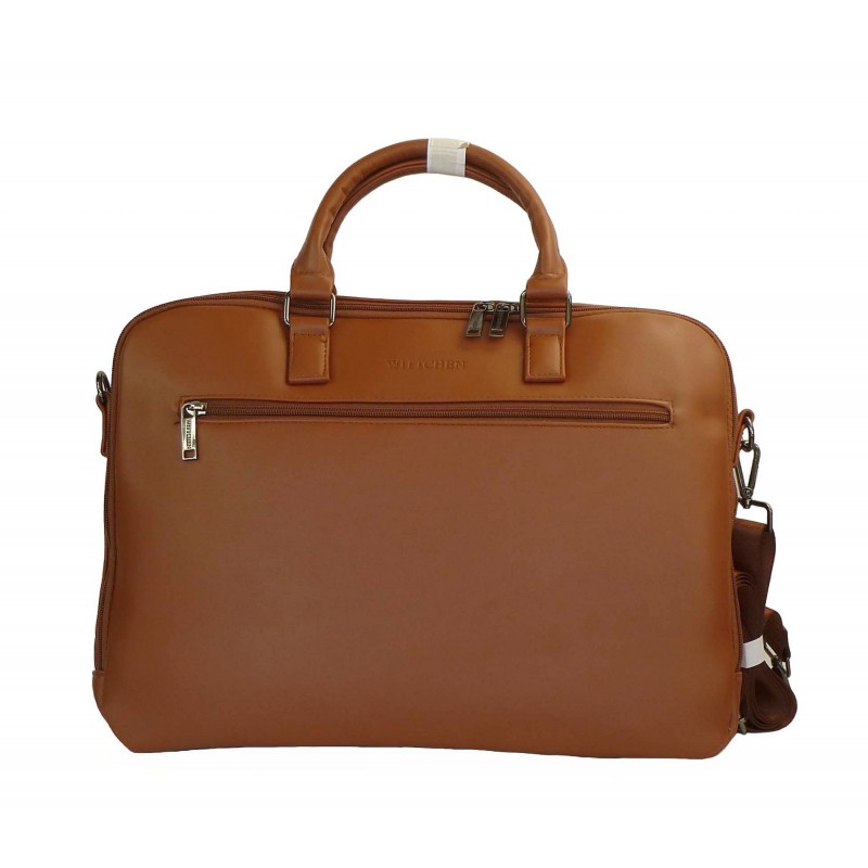 Wittchen torba neseser na laptopa brąz rudy skóra eko na ramię mi do ręki