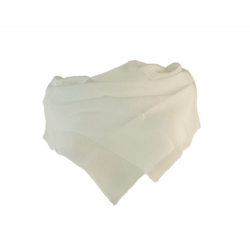 Milanówek apaszka jedwabna duża biała Jedwab Polski 70x70cm