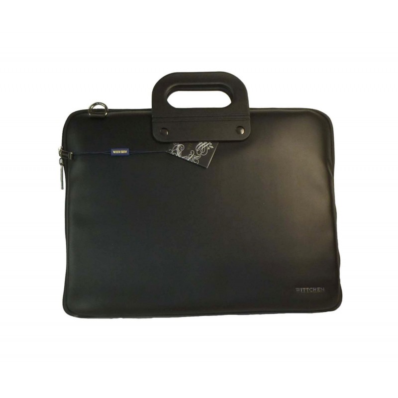 Wittchen torba damska na laptopa neseser czarny płaski z rączkami
