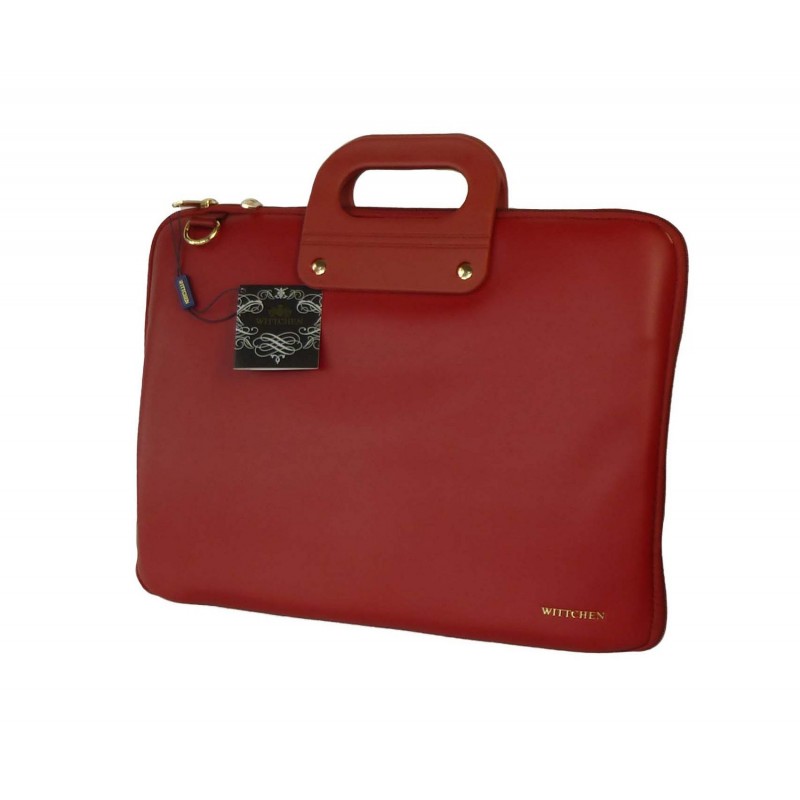 Wittchen torba damska czerwona na laptopa neseser płaski z rączkami