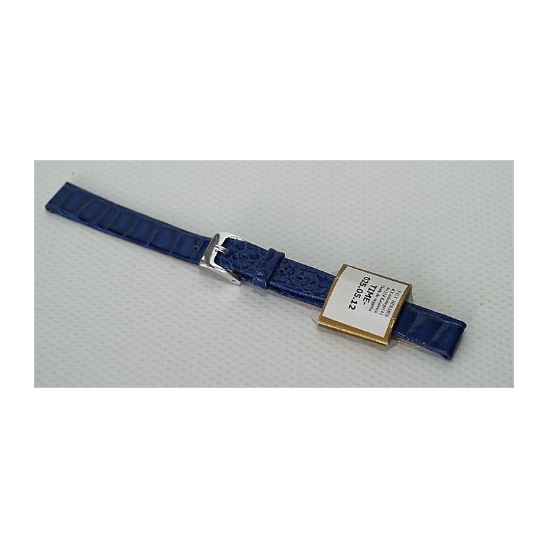 Pasek skórzany do zegarka niebieski atramentowy kroko 12mm