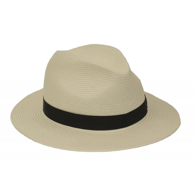 Kapelusz słomkowy męski Panama 58 jasny fedora