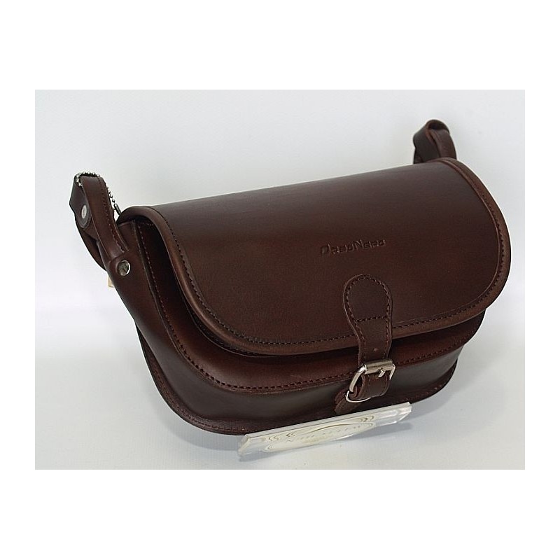 Torebka myśliwska z juchtowej skóry z kieszonkami