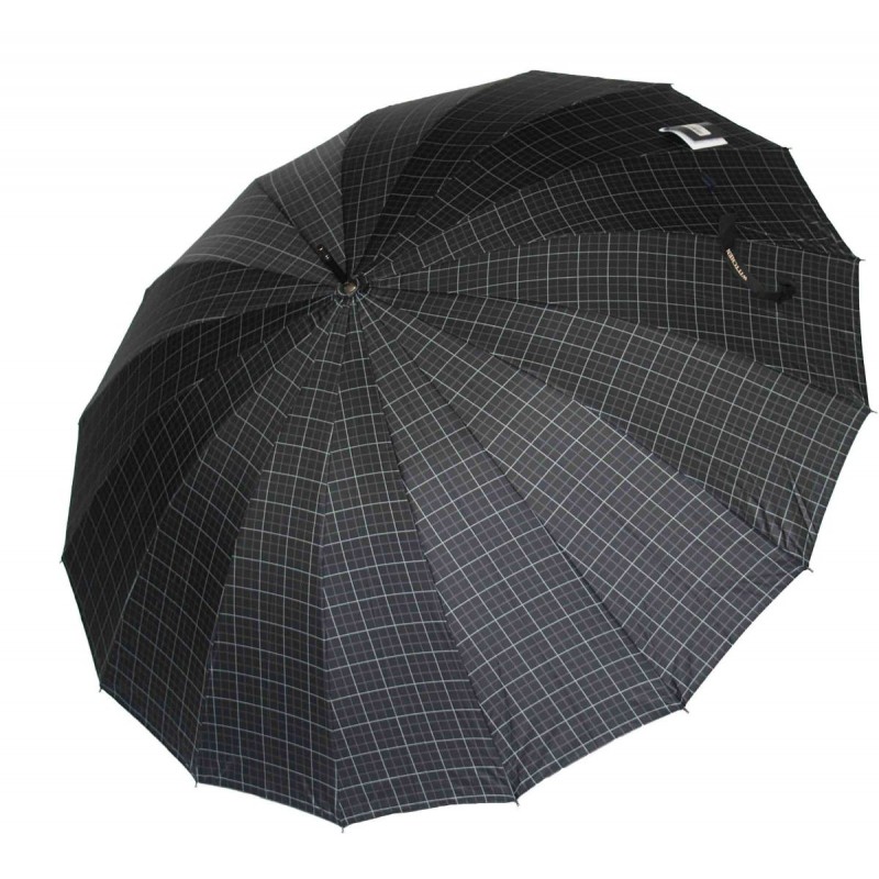Wittchen Pa-7-151 parasol długi czarna krata.