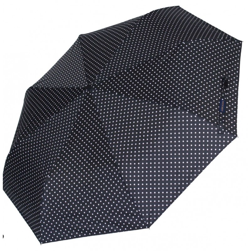 Wittchen parasol automat białe groszki w czarnym.
