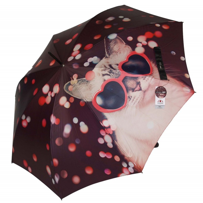 Parasol Doppler Art Collection zakochany kot , długi mocny.