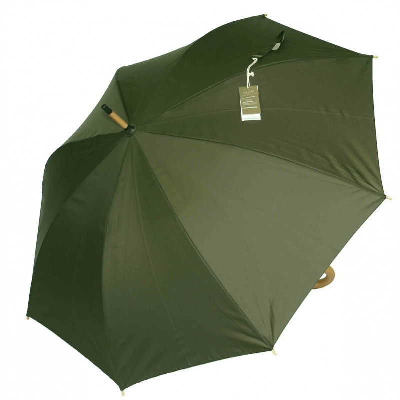 Parasol długi Doppler Natur Collection khaki drewniana rączka