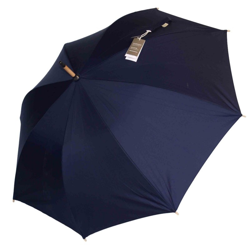 Parasol długi Doppler Natur Collection granatowy drewniana rączka