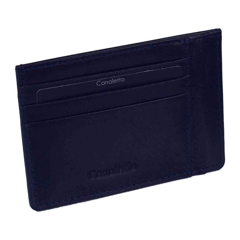 Etui skórzane granatowe na dokumenty i dowód rejestracyjny polskie