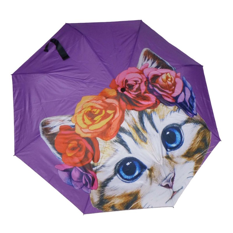 Parasol Doppler Modern Art kociak z różami na głowie dla kocich mam.